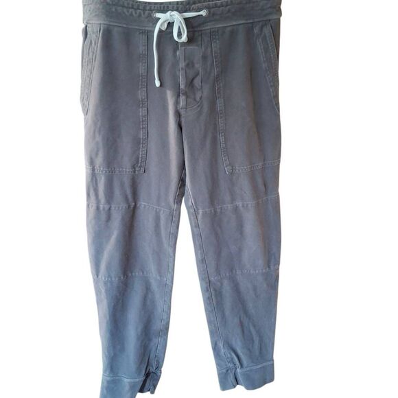 James Perse Men’s Utility Pants Size 1 Gray Cotton Drawstring Hidden Fly Casual - Picture 1 of 10